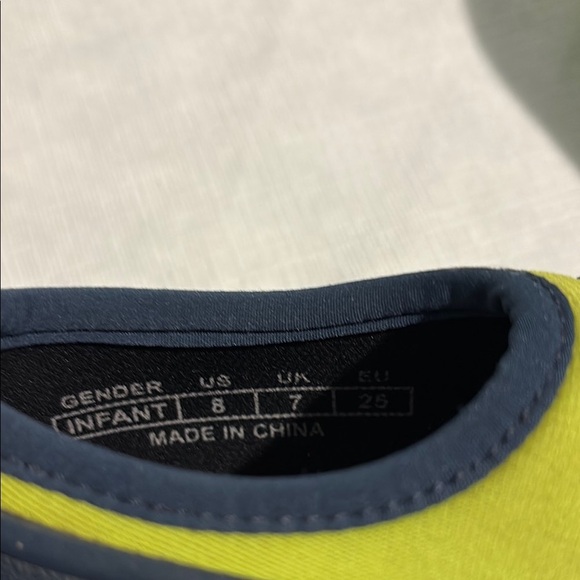 Kids Shoes - Navy and Lime - Picture 2 of 2